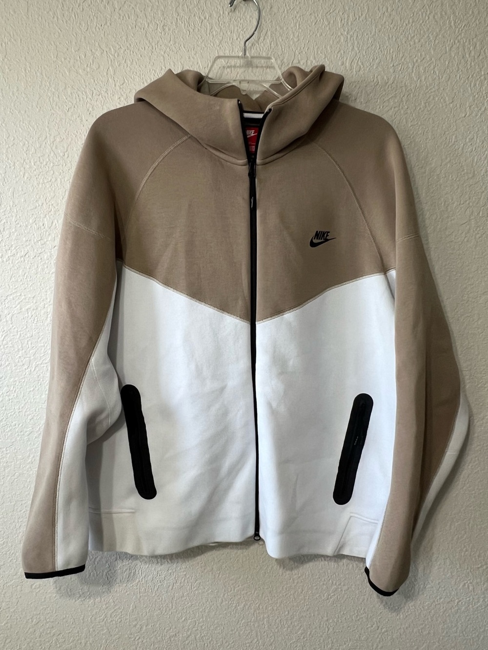 Nike Sportswear Tech Fleece Windrunner Full-Zip Men's Hoodie Beige White 2XL